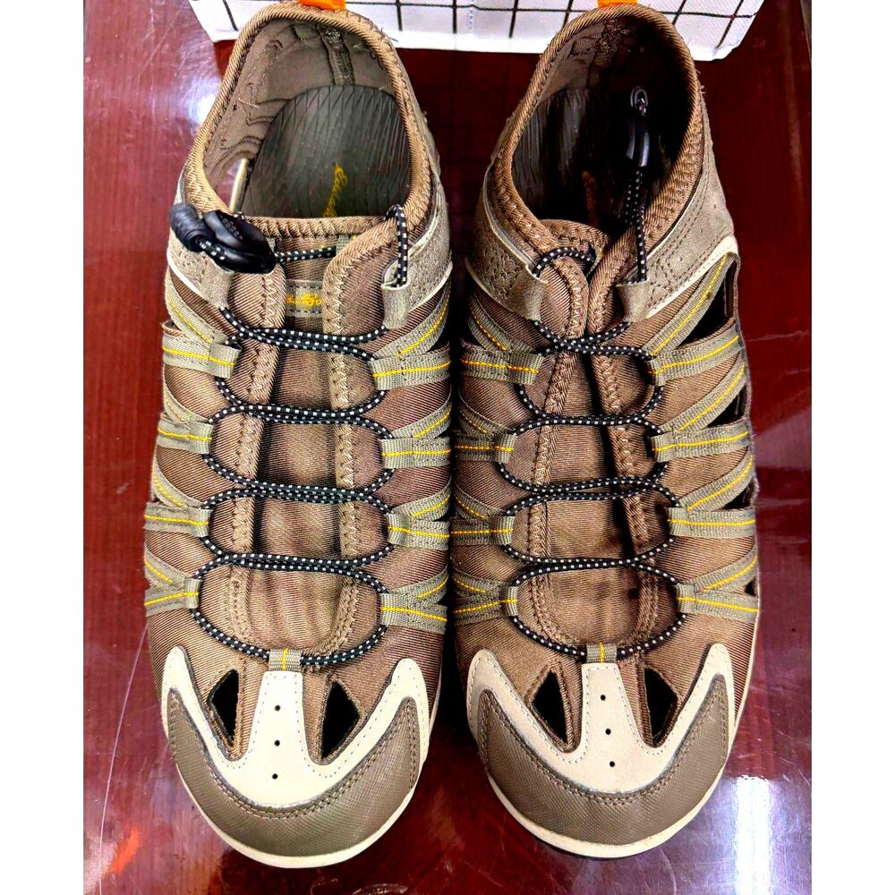 Eddie Bauer Men's Size 13 Arvada Bungee Lace Lightweight Water Sandal Brown